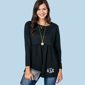 Peyton Peplum Top - Black