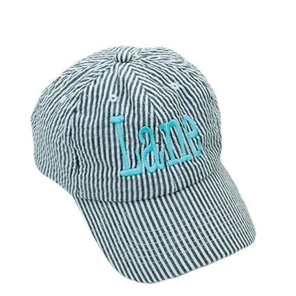 Youth Seersucker Cap - Gray