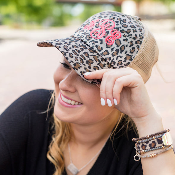 Leopard Ponytail Cap