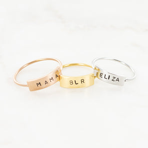 To Be Loved Hand Stamped Ring