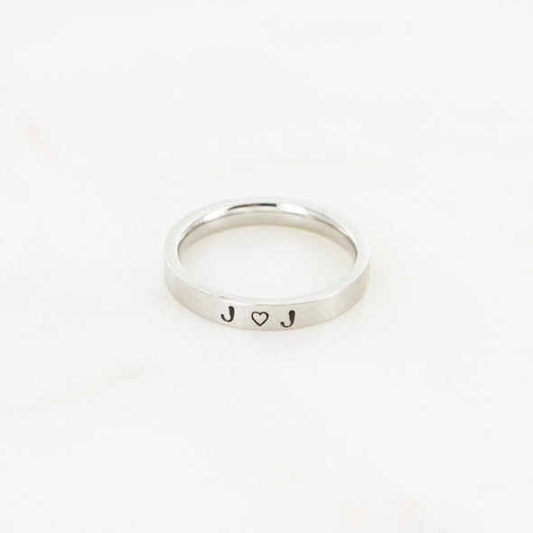 Banded Together Hand Stamped Rings