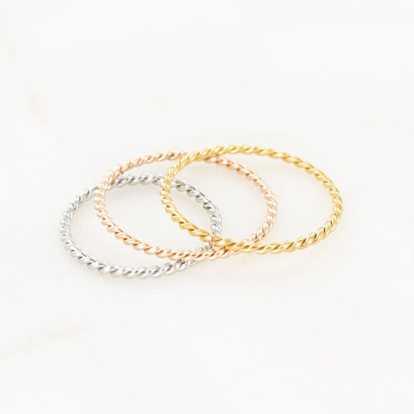 In The Details Stacking Ring - Braided