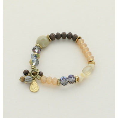 Neutral, Brown, Gold Girl Boss Bracelet