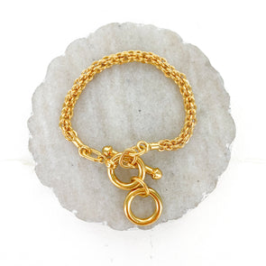 14K Gold Plated Antique Rope Bracelet