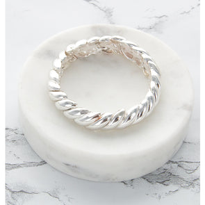 Twist of Silver Stretch Bracelet