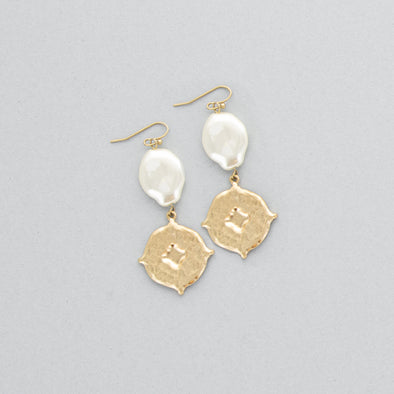 Found Treasure Earrings - Goldtone