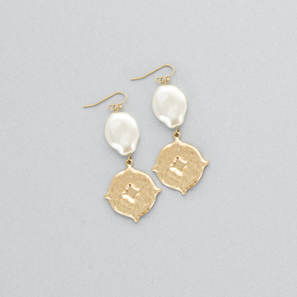 Found Treasure Earrings - Goldtone