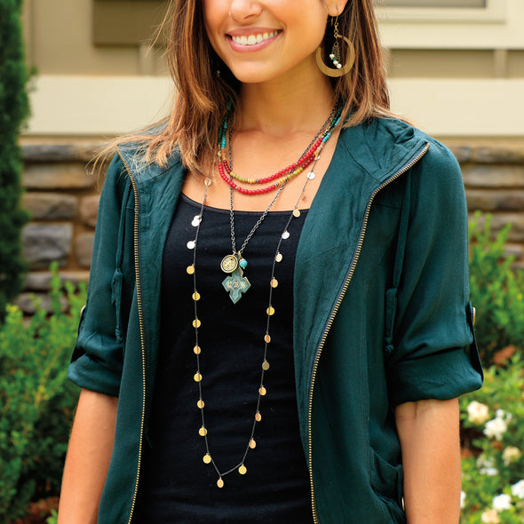 Simple Shimmer Layering Necklace