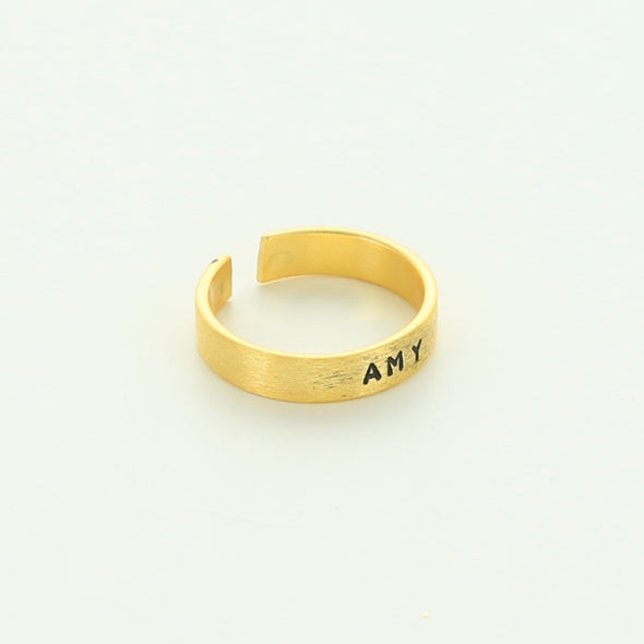 Gold Plated Standard Stamped Ring