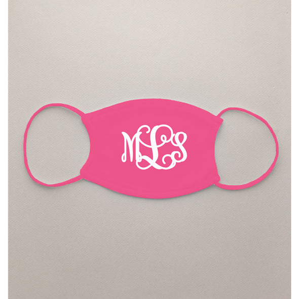 Kids Pink Large Monogram Face Mask