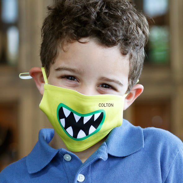 Kids Yellow Monster Mouth Face Mask