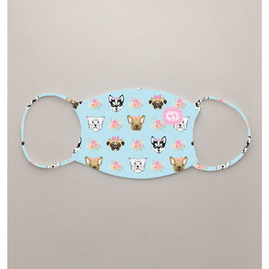 Kids Light Blue Puppy Dogs Face Mask