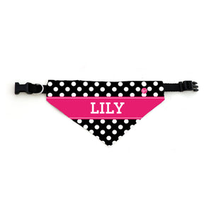 Black & White Polka Dot Pet Bandana