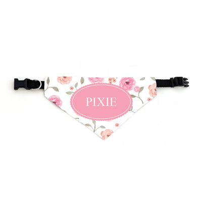 Pink Flowers Pet Bandana