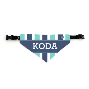 Teal Stripes Pet Bandana