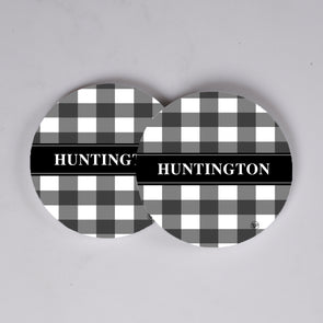 Plaid Coasters - Black