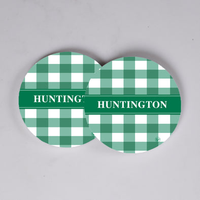 Plaid Coasters - Green