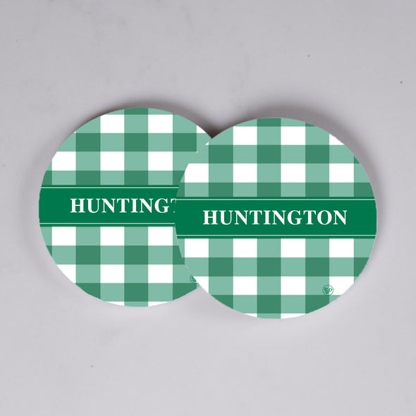 Plaid Coasters - Green