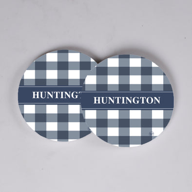 Plaid Coasters - Navy