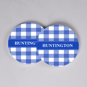 Plaid Coasters - Royal Blue