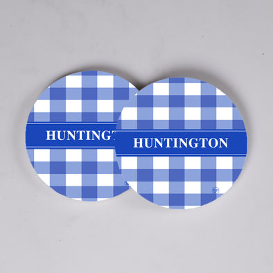 Plaid Coasters - Royal Blue