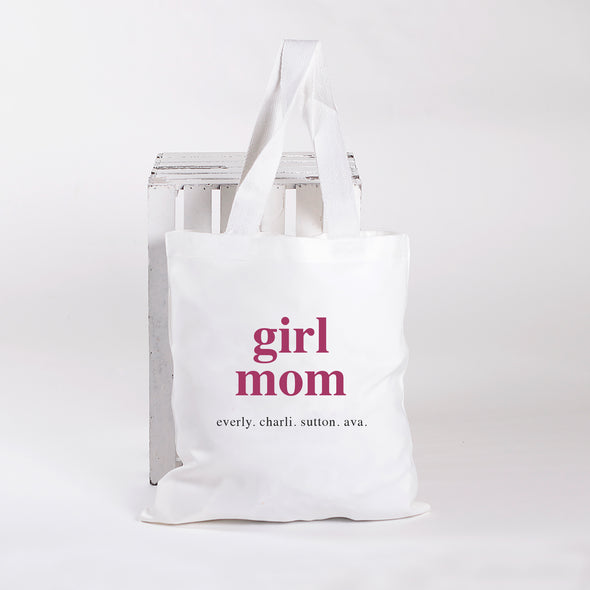 Girl Mom Personalized Tote Bag