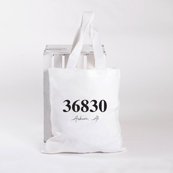 Zip Code Design, Personalized Tote Bag