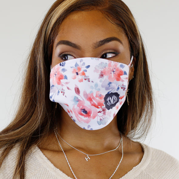 Pink Floral Face Mask