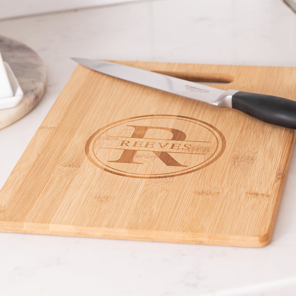 What's Cooking Rectangle Bamboo Cutting Board