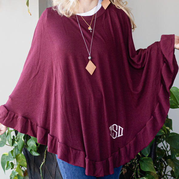 Burgundy Winter Delights Cape