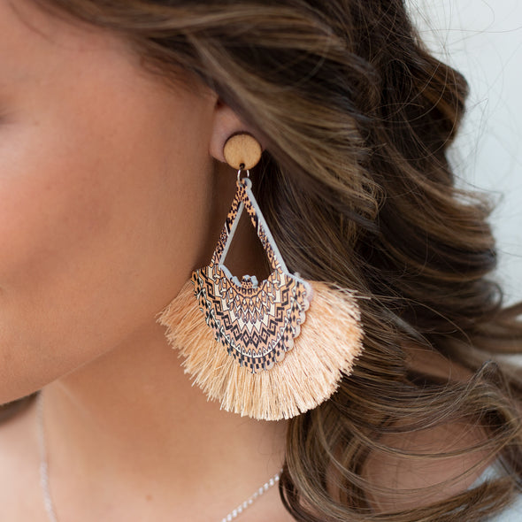 Fringe Benefits Earrings - Natural