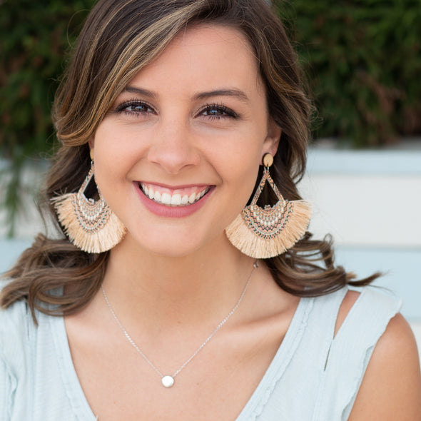 Fringe Benefits Earrings - Natural