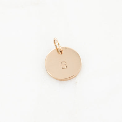 Hand Stamped Small Round Charm