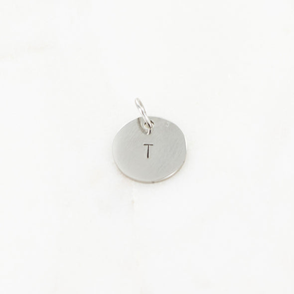 Hand Stamped Small Round Charm