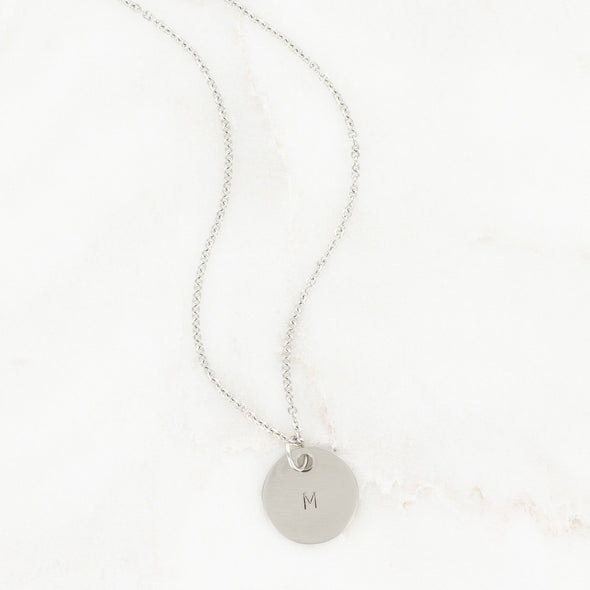 Hand Stamped Medium Disc Necklace