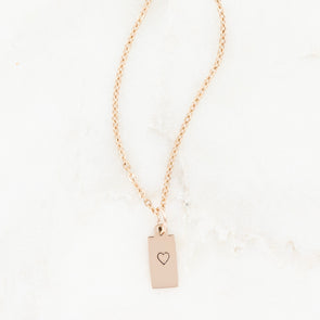 Hand Stamped Tag Necklace