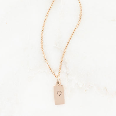 Hand Stamped Tag Necklace