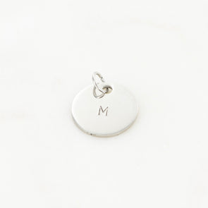 Hand Stamped Medium Round Charm