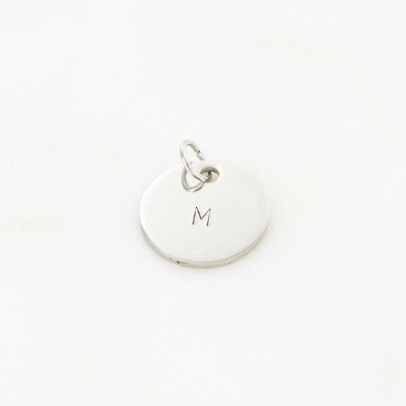 Hand Stamped Medium Round Charm