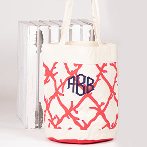 Red Coral Lattice Tote