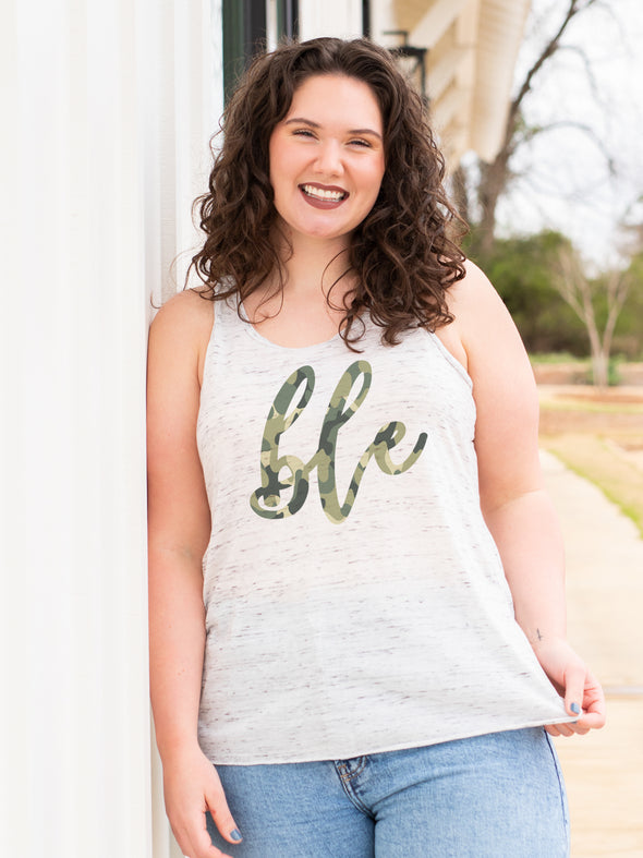 Camo Monogrammed Racerback Tank