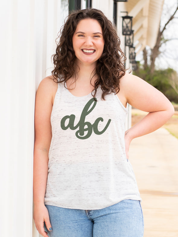 Solid Monogrammed Racerback Tank