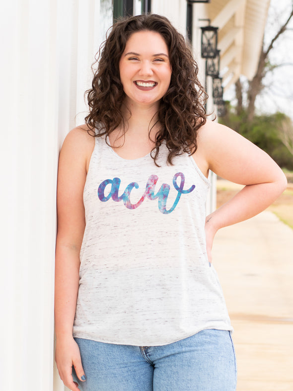 Tie Dye Monogrammed Racerback Tank