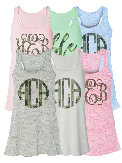 Camo Monogrammed Racerback Tank