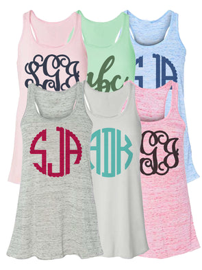 Solid Monogrammed Racerback Tank