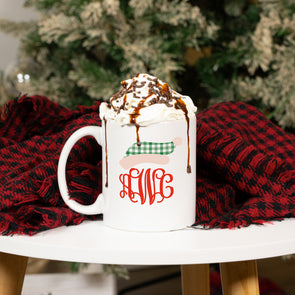 Santa Monogram Ceramic Mug