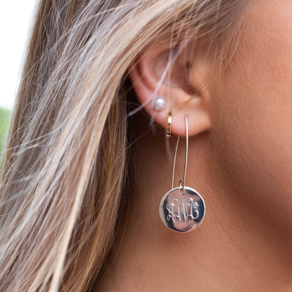 Silver Plated Disc Earrings