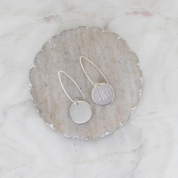 Silver Plated Disc Earrings