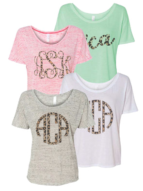 Leopard Monogrammed Slouchy Tee