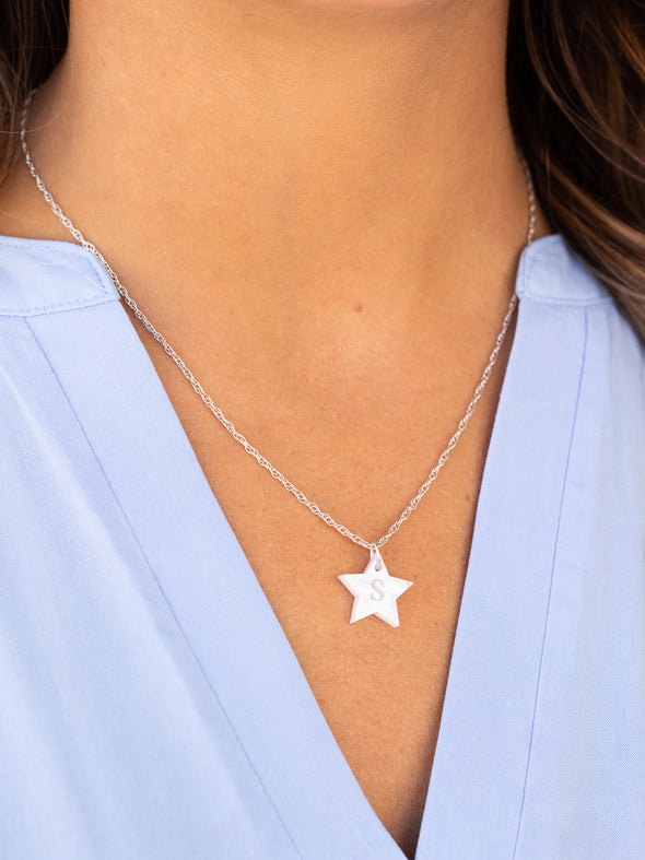 White Acrylic Star Necklace